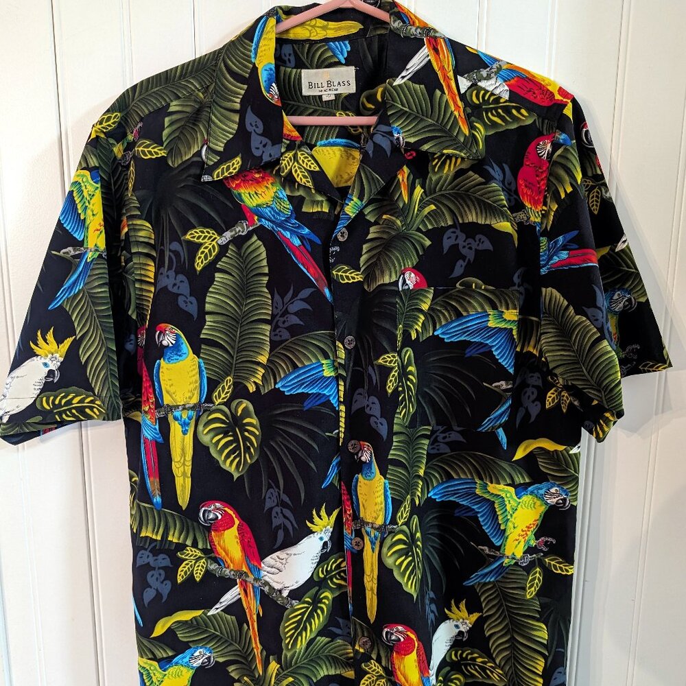 BILL BLASS Mens Hawaiin short sleeve